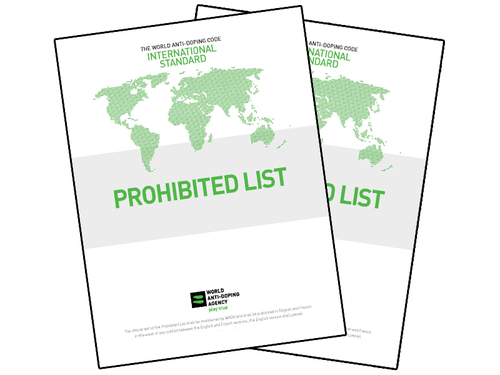 Grafik zeigt die Verbotsliste der WADA