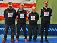 Foto: Tennis und Oberschiedsrichter Michael Steiner, Squash Edi Stepanek, Tischtennis Jefim Rudermann, Badminton Peter Wetz (c) rubinfoto.com